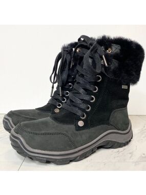 New! Pajar Abbie Sheepskin Black Winter Boot 5 5.5